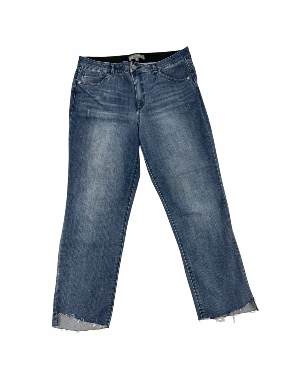 Wit & Wisdom ‘Ab’Solution Slim Straight Curve Hem Denim Jeans, Size 14